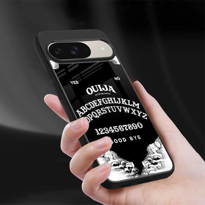 Ouija sleek google pixel 9 cover with tempered glass back and TPU edges