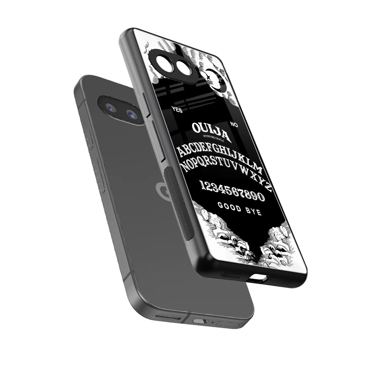 Ouija sleek google pixel 10a cover with tempered glass back and TPU edges