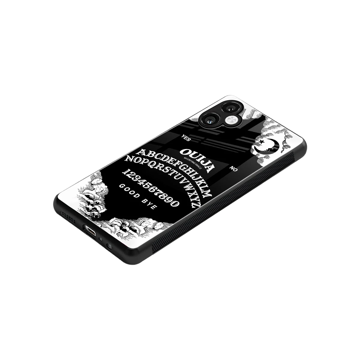 Ouija stylish phone case for samsung galaxy a06 5g | glossy glass and slim fit