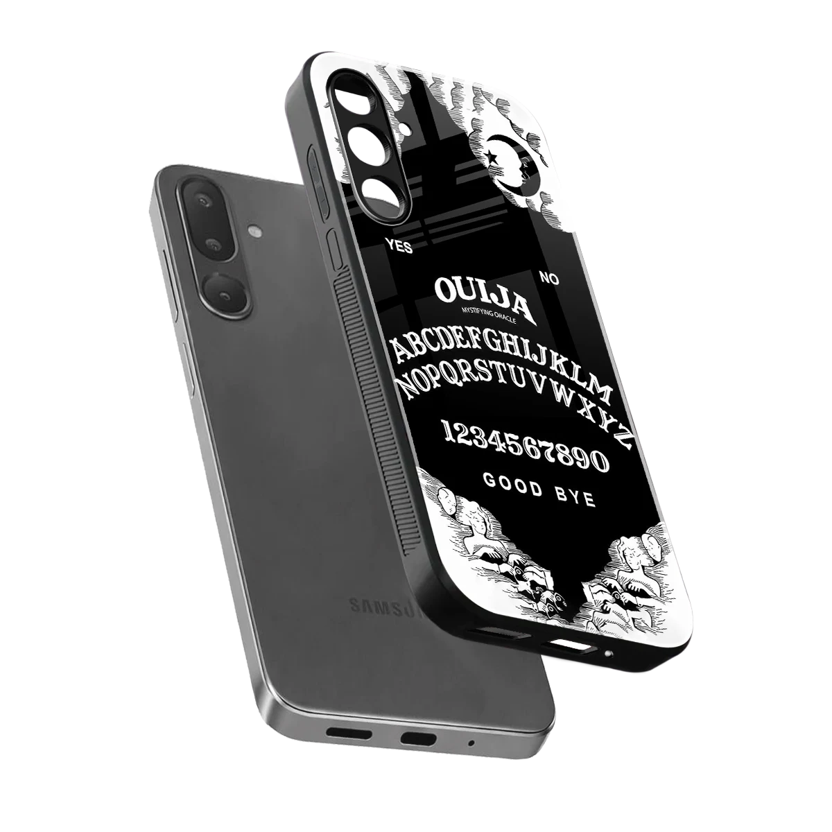 Ouija sleek samsung galaxy m56 5g cover with tempered glass back and TPU edges