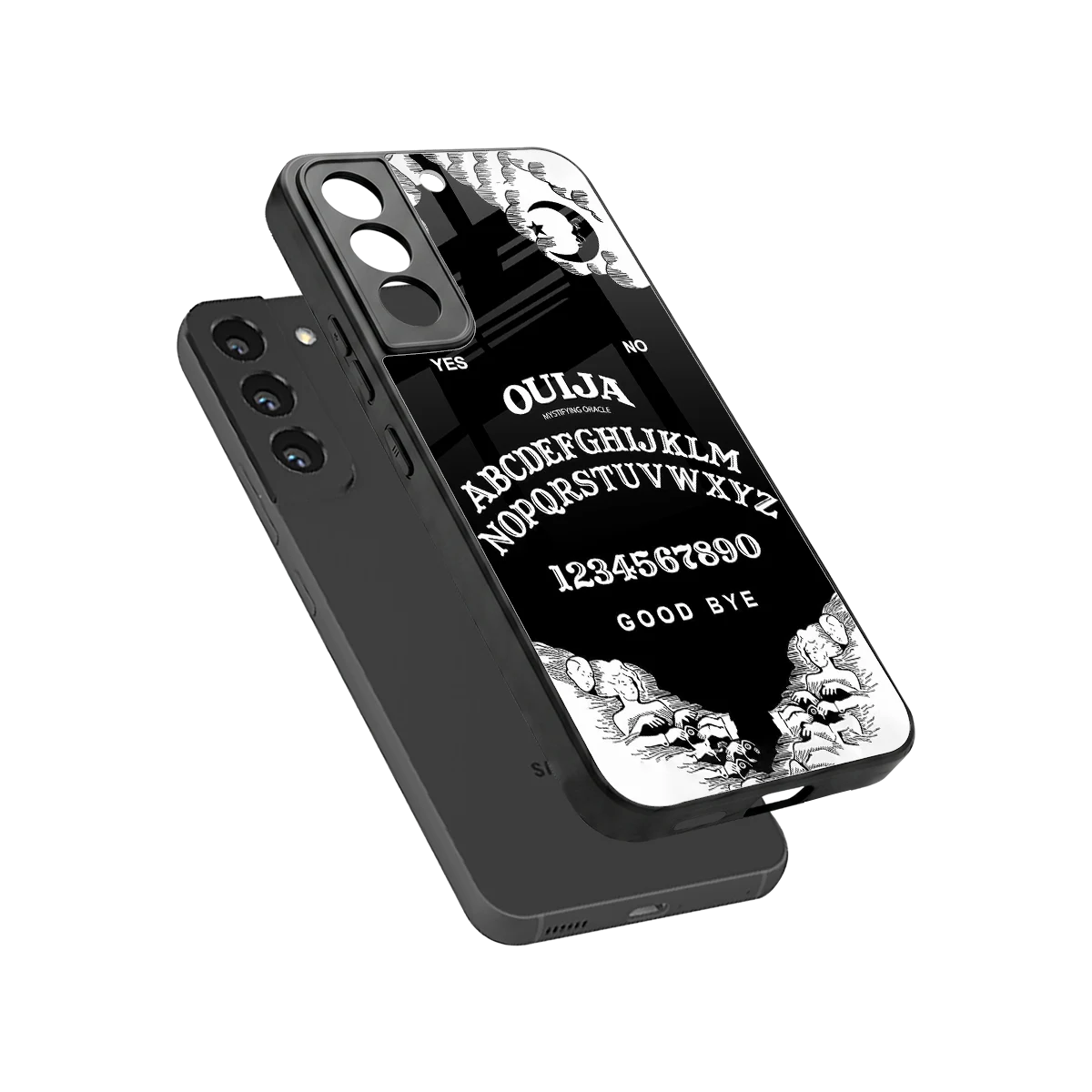 Ouija sleek samsung galaxy s22 cover with tempered glass back and TPU edges