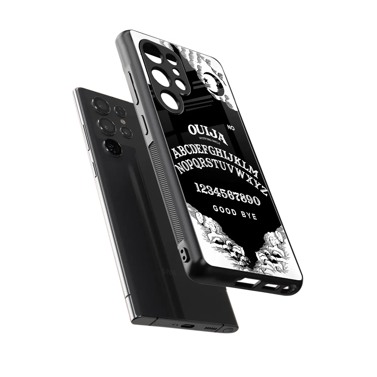 Ouija sleek samsung galaxy s25 ultra cover with tempered glass back and TPU edges