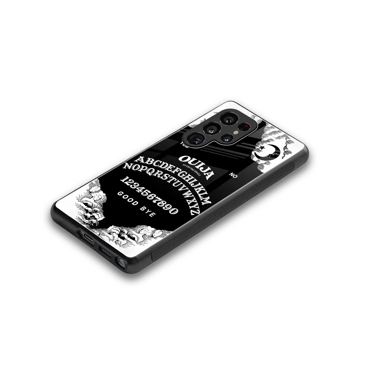 Ouija stylish phone case for samsung galaxy s25 ultra | glossy glass and slim fit