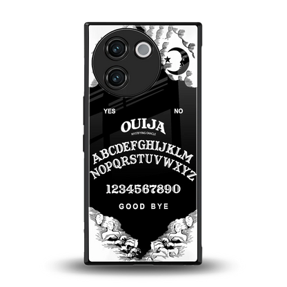 Ouija back phone cover | glass case for vivo v30e