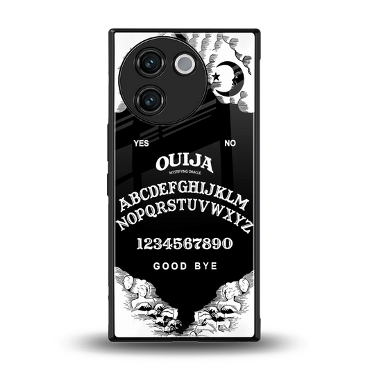 Ouija back phone cover | glass case for vivo v30e