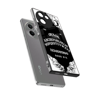 Ouija sleek vivo v30e cover with tempered glass back and TPU edges