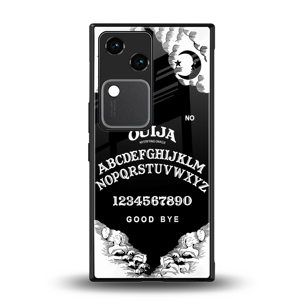 Ouija back phone cover | glass case for vivo v30