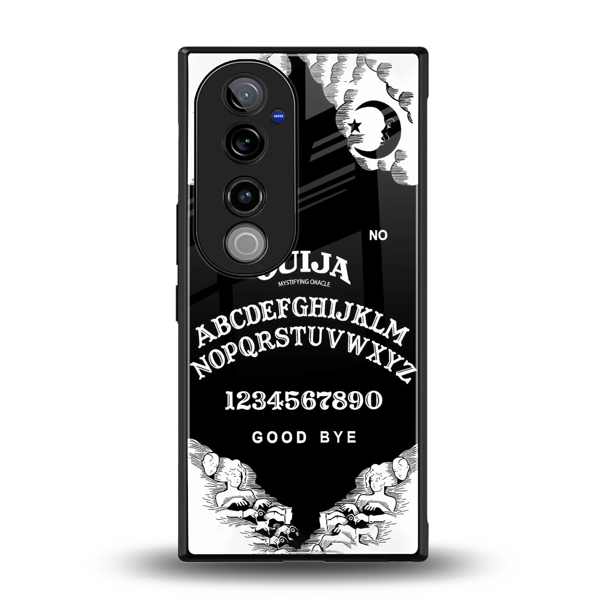 Ouija back phone cover | glass case for vivo v40 pro