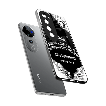 Ouija sleek vivo v40 pro cover with tempered glass back and TPU edges