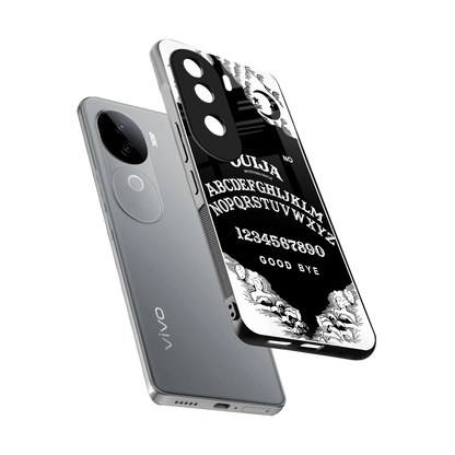 Ouija sleek vivo v40e cover with tempered glass back and TPU edges