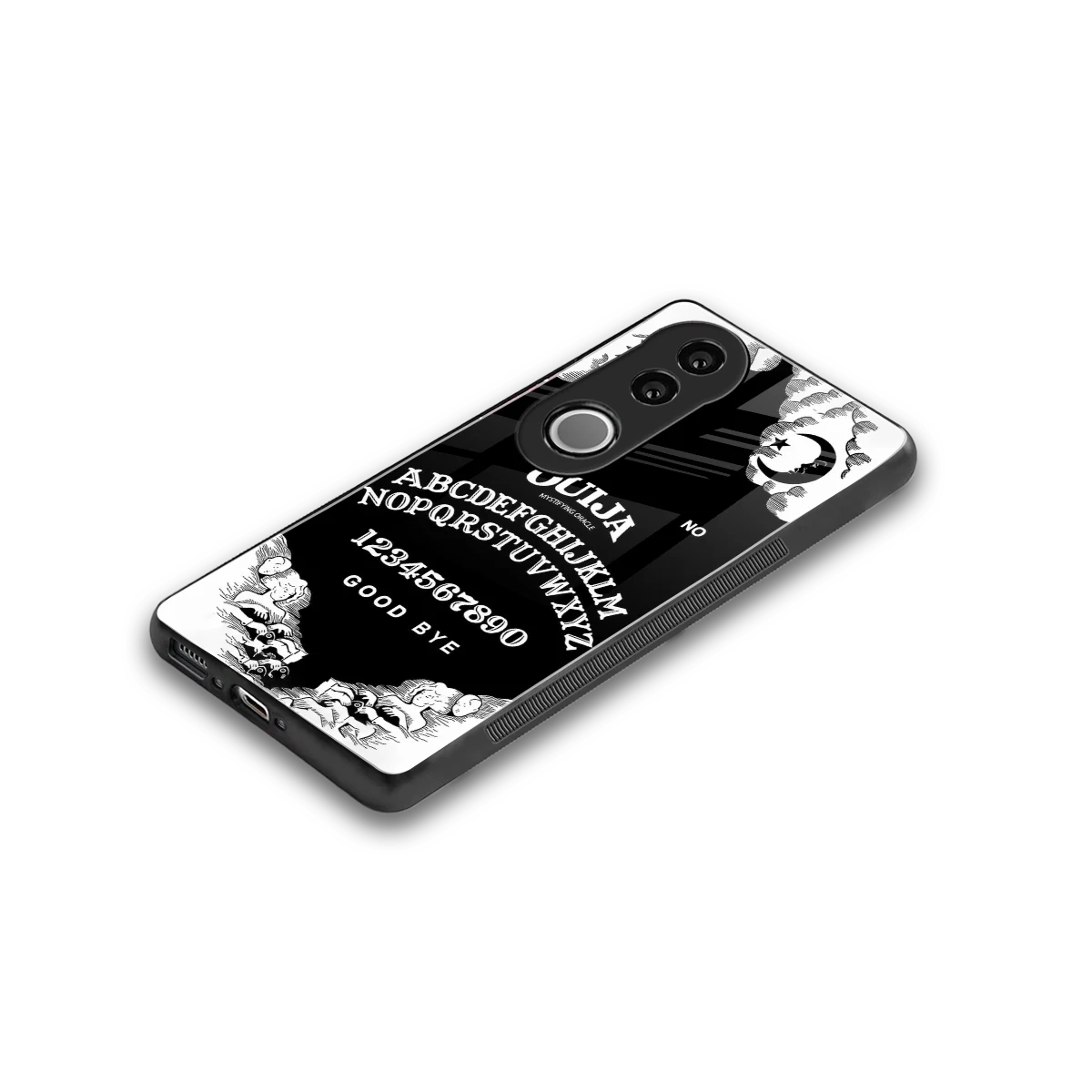 Ouija stylish phone case for vivo v50 | glossy glass and slim fit
