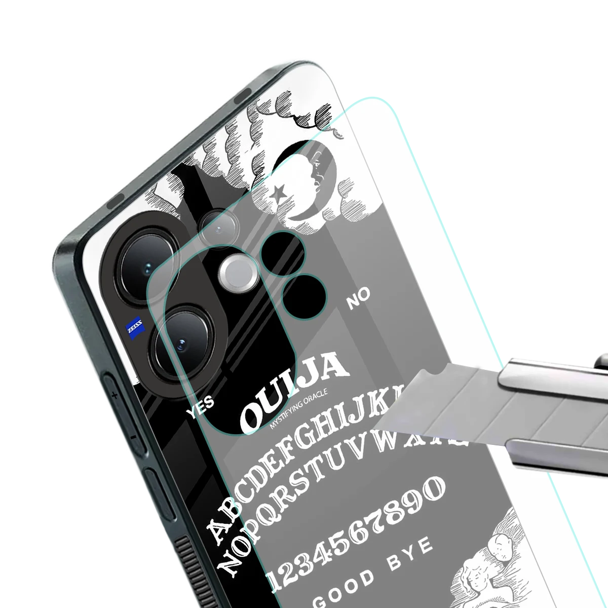 Ouija stylish phone case for vivo v60 | glossy glass and slim fit