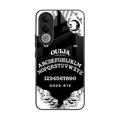Ouija back phone cover | glass case for vivo v70 fe