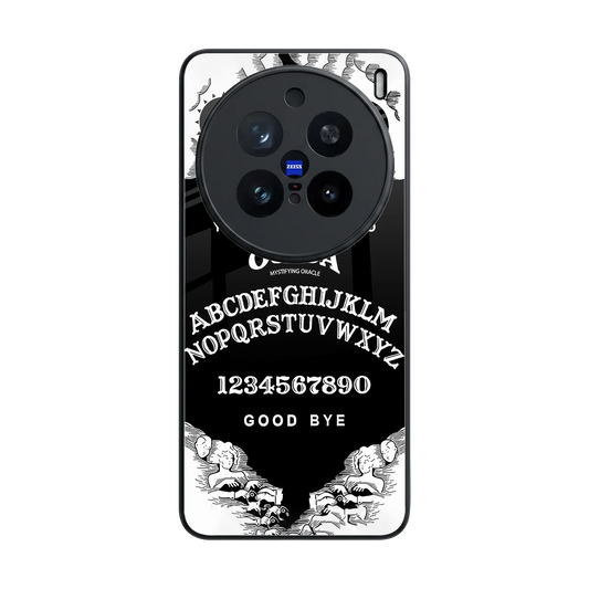 Ouija back phone cover | glass case for vivo x200 pro