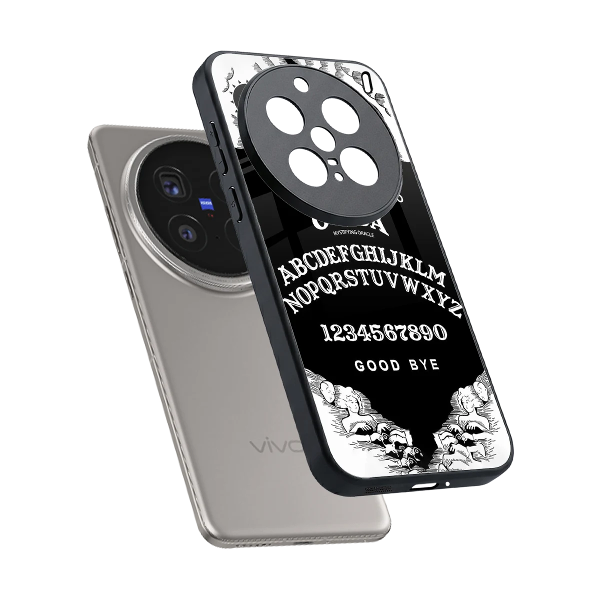 Ouija sleek vivo x200 pro cover with tempered glass back and TPU edges