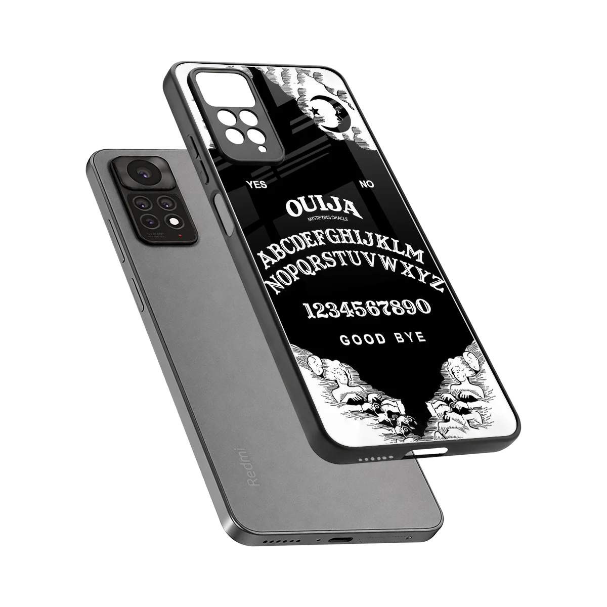 Ouija sleek redmi note 11 pro cover with tempered glass back and TPU edges