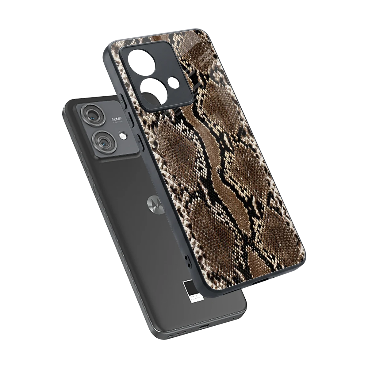 Ouroboros sleek motorola edge 40 neo 5g cover with tempered glass back and TPU edges