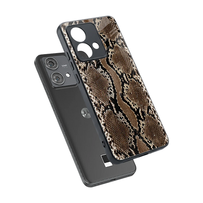 Ouroboros sleek motorola edge 40 neo 5g cover with tempered glass back and TPU edges