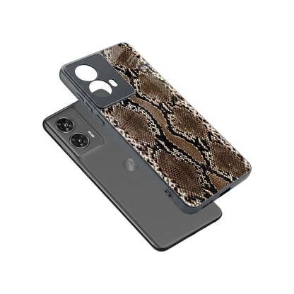 Ouroboros sleek motorola edge 50 fusion cover with tempered glass back and TPU edges