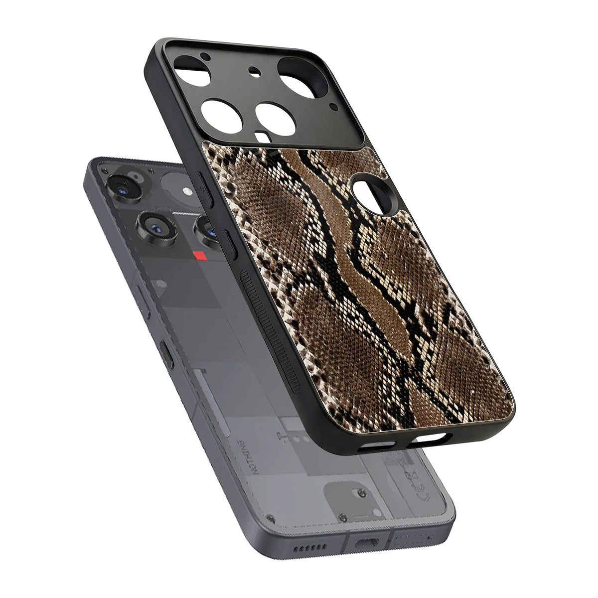 Ouroboros sleek nothing phone 3 cover with tempered glass back and TPU edges