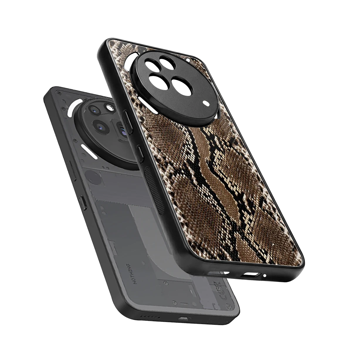 Ouroboros sleek nothing phone 3a pro cover with tempered glass back and TPU edges