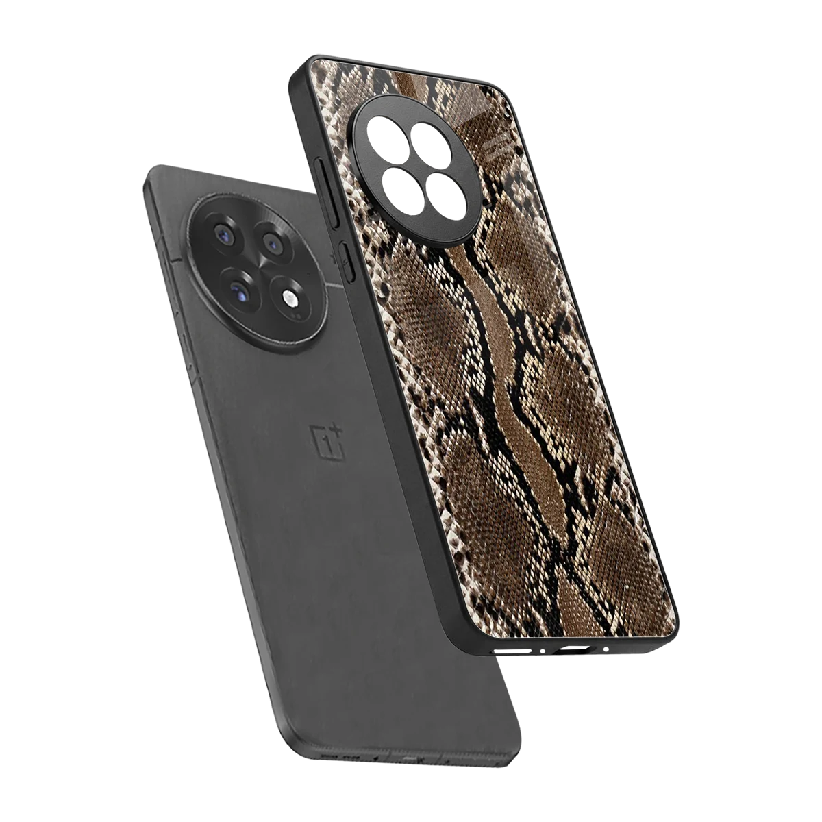 Ouroboros sleek oneplus 13r cover with tempered glass back and TPU edges