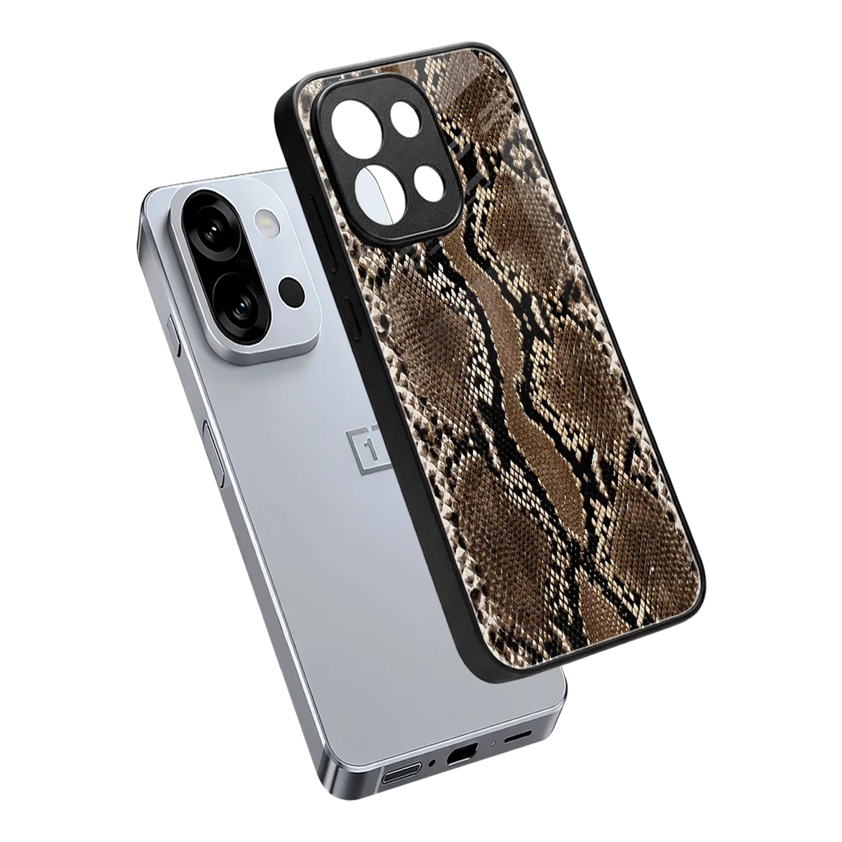 Ouroboros sleek oneplus 13s cover with tempered glass back and TPU edges