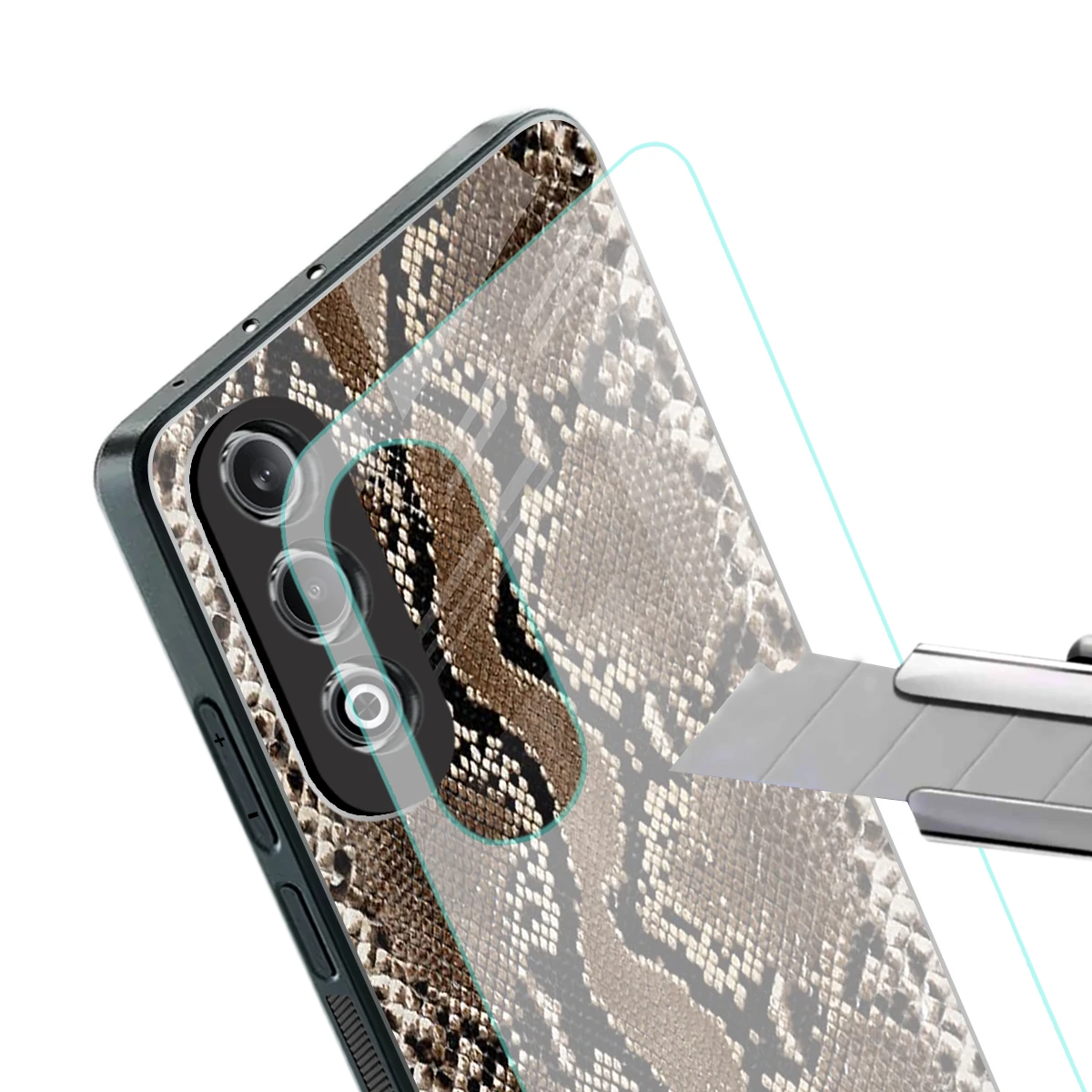 Ouroboros stylish phone case for oneplus nord ce 4 | glossy glass and slim fit