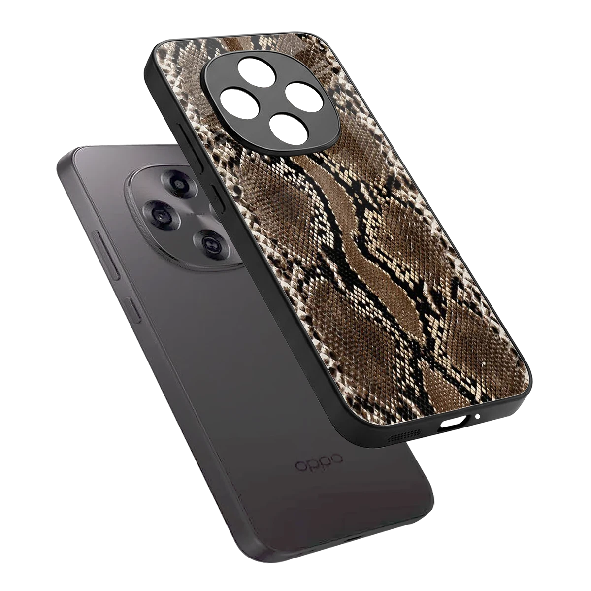 Ouroboros sleek oppo f31 pro 5g cover with tempered glass back and TPU edges