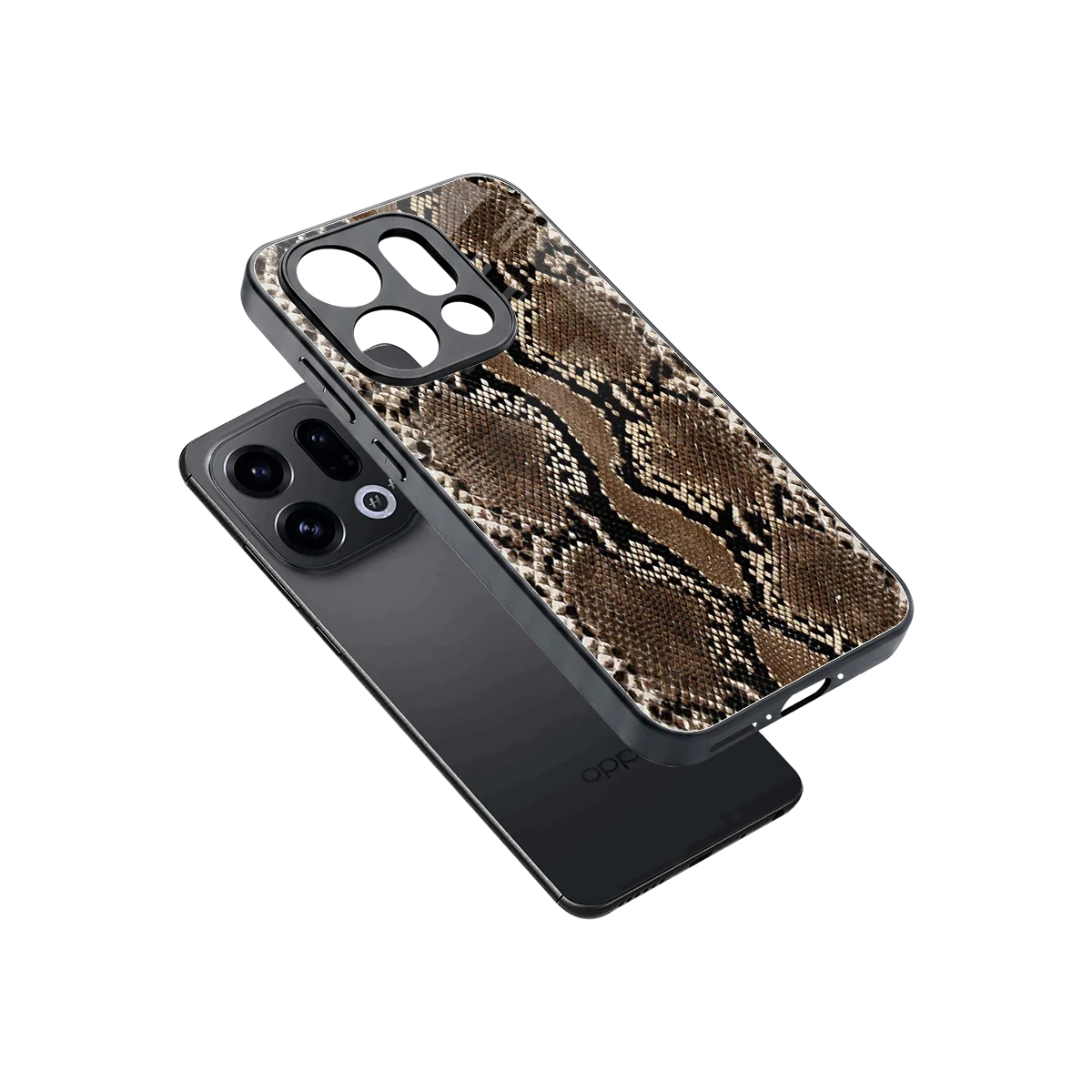 Ouroboros sleek oppo find x9 cover with tempered glass back and TPU edges