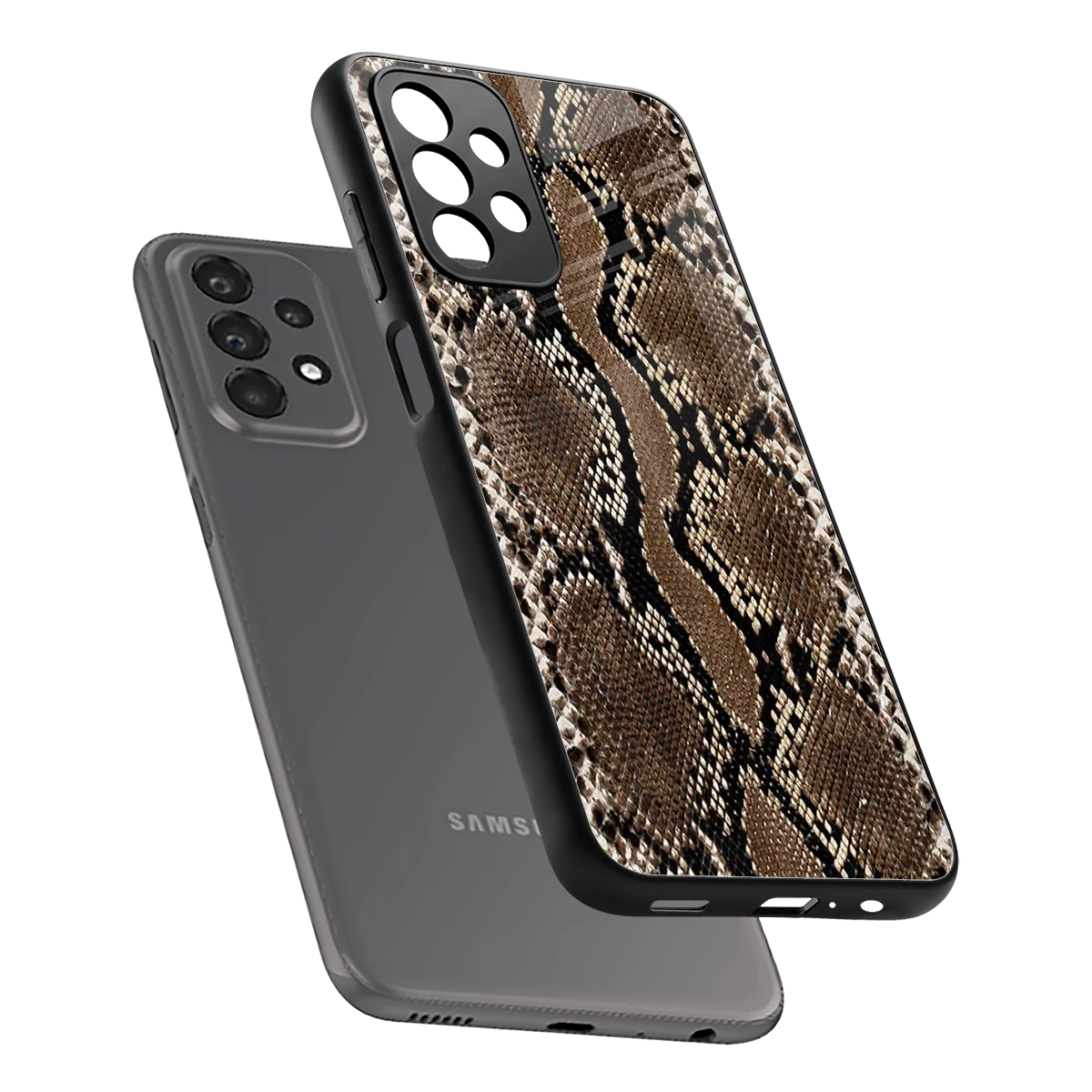 Ouroboros sleek samsung galaxy a23 cover with tempered glass back and TPU edges