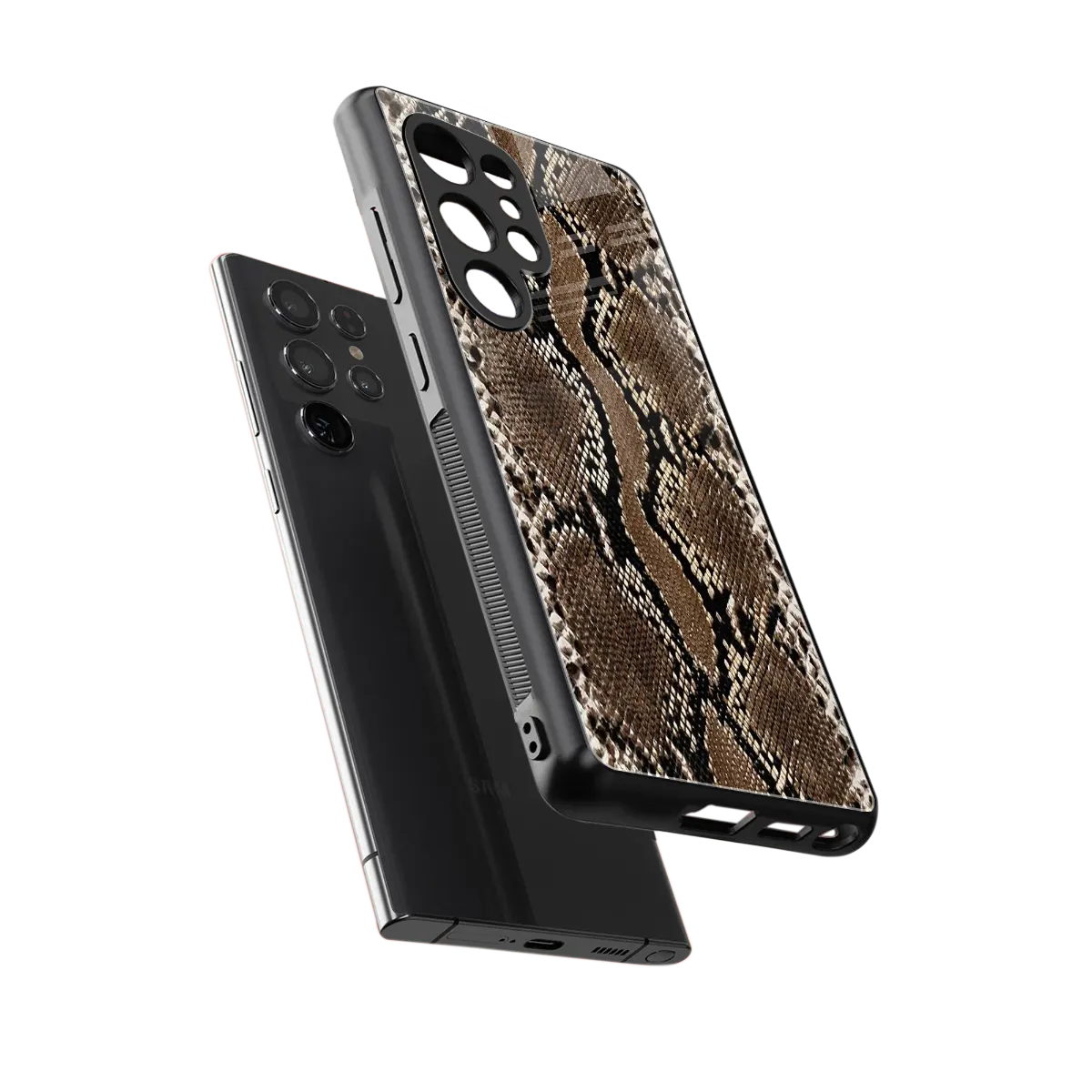 Ouroboros sleek samsung galaxy s25 ultra cover with tempered glass back and TPU edges