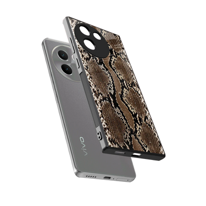 Ouroboros sleek vivo v30e cover with tempered glass back and TPU edges