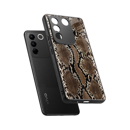 Ouroboros sleek vivo v27 5g cover with tempered glass back and TPU edges