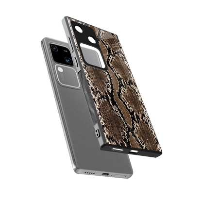 Ouroboros sleek vivo v30 cover with tempered glass back and TPU edges