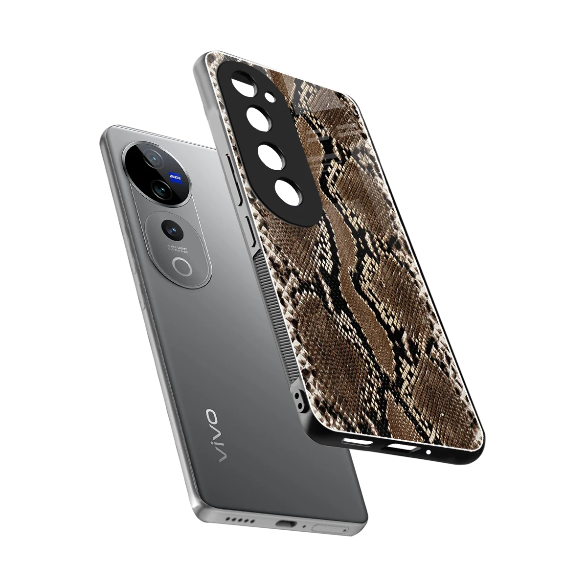 Ouroboros sleek vivo v40 pro cover with tempered glass back and TPU edges