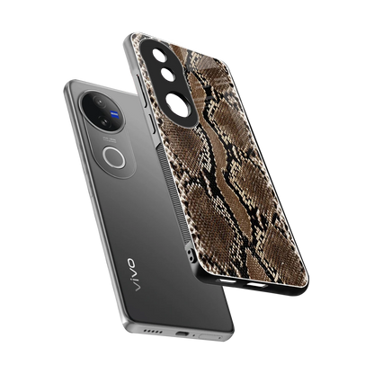 Ouroboros sleek vivo v50 cover with tempered glass back and TPU edges