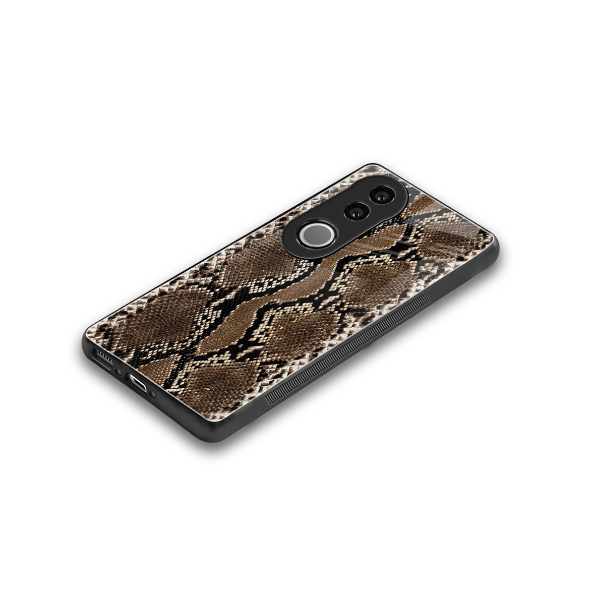 Ouroboros stylish phone case for vivo v50 | glossy glass and slim fit