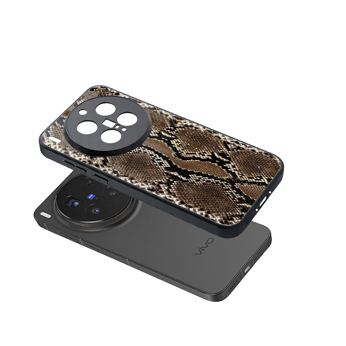 Ouroboros sleek vivo x300 pro cover with tempered glass back and TPU edges