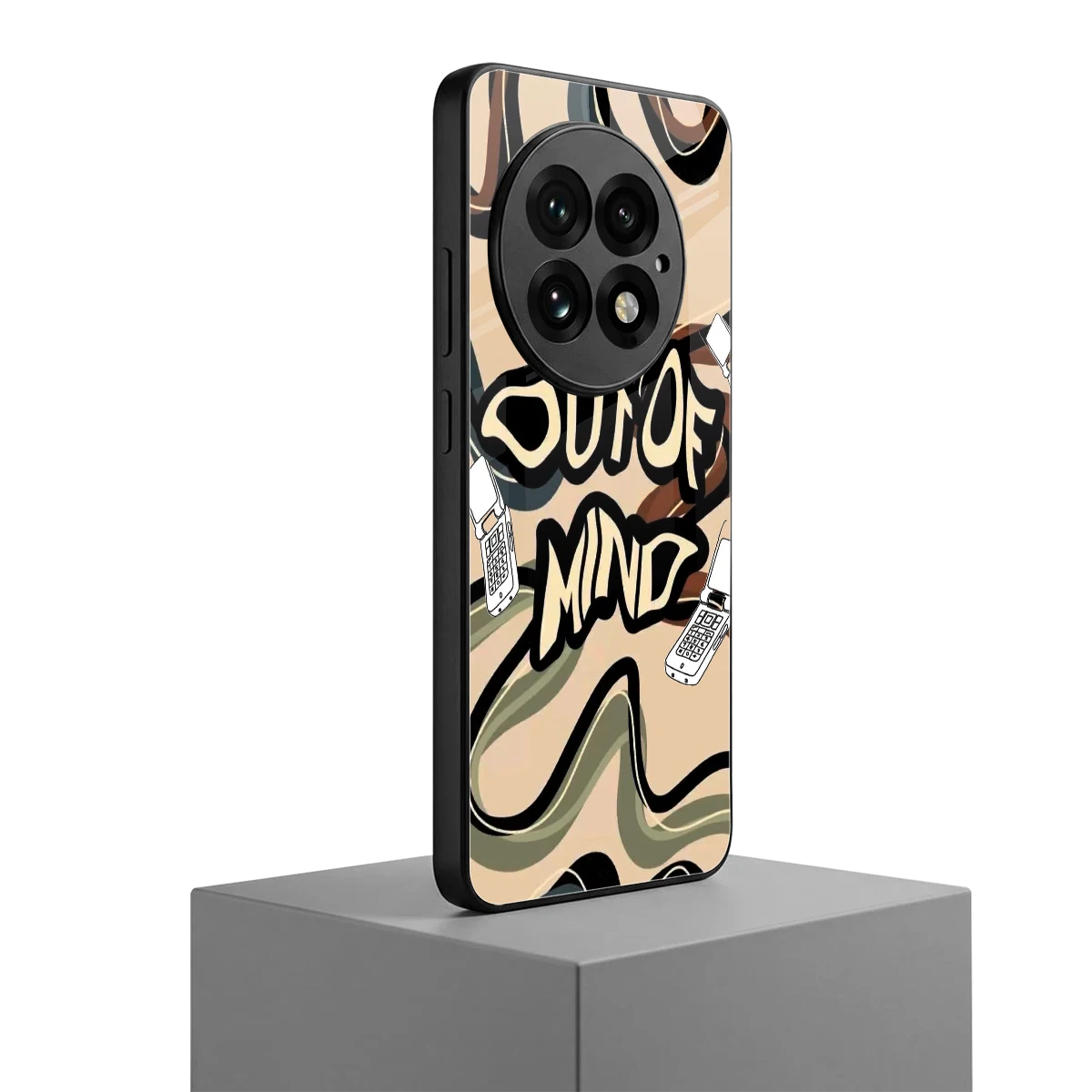 Outta Mind oneplus 13 mobile cover | shockproof glass phone case