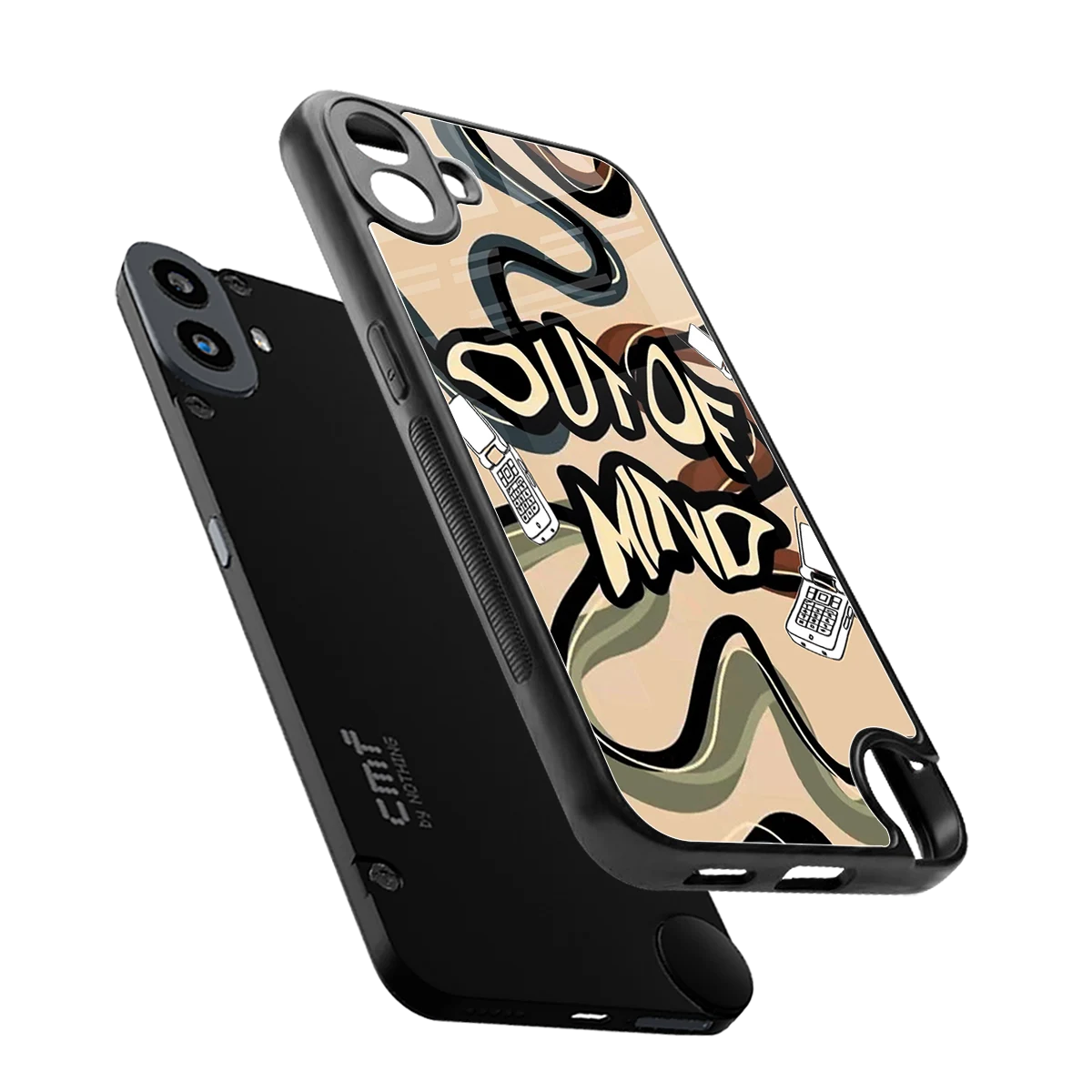Outta Mind sleek cmf nothing phone 1 cover with tempered glass back and TPU edges