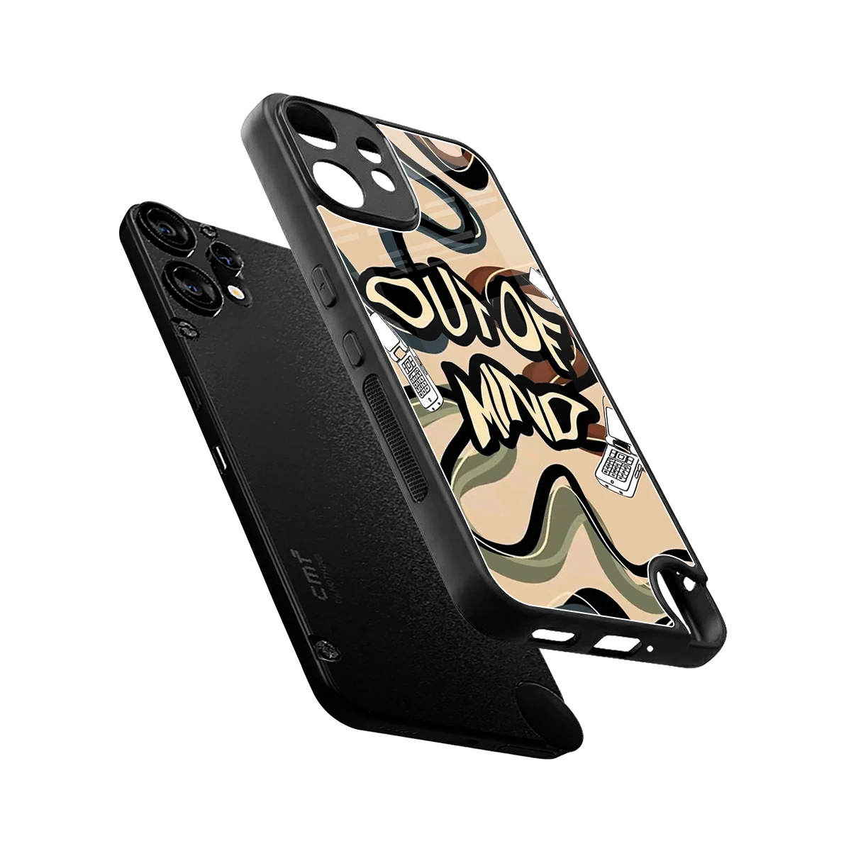 Outta Mind sleek cmf nothing phone 2 pro cover with tempered glass back and TPU edges