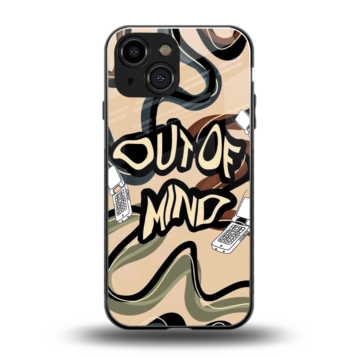 Outta Mind back phone cover | glass case for iphone 13 mini