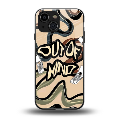 Outta Mind back phone cover | glass case for iphone 13 mini