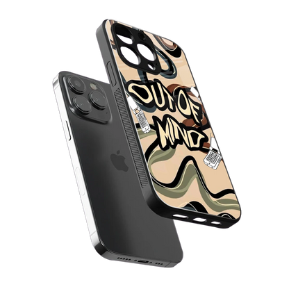 Outta Mind sleek iphone 13 pro cover with tempered glass back and TPU edges