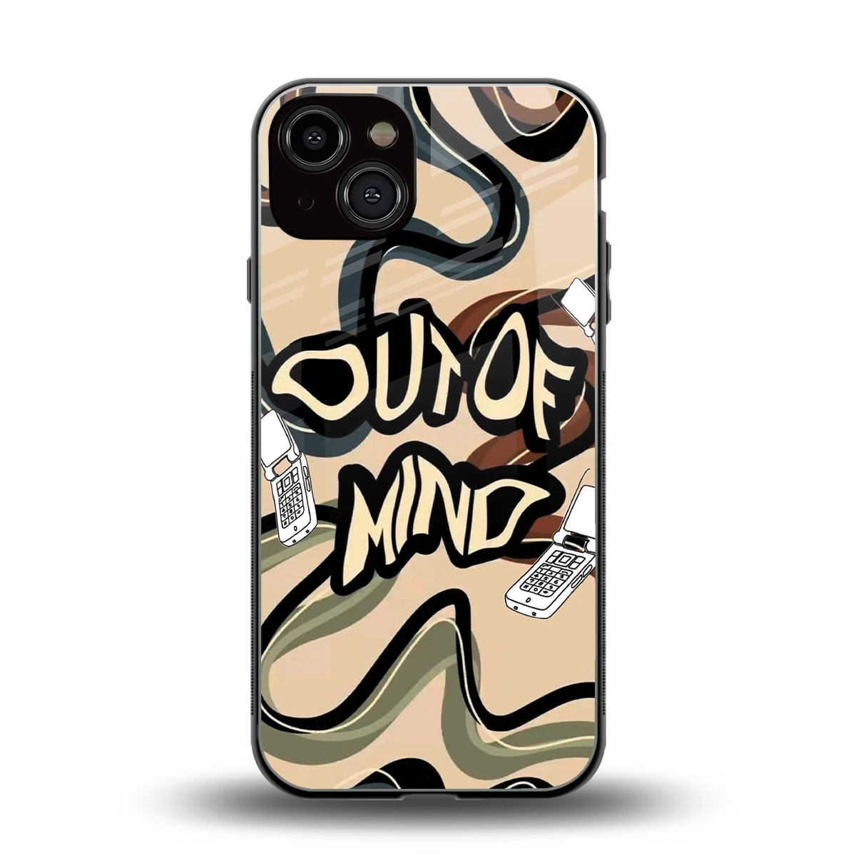 Outta Mind back phone cover | glass case for iphone 13