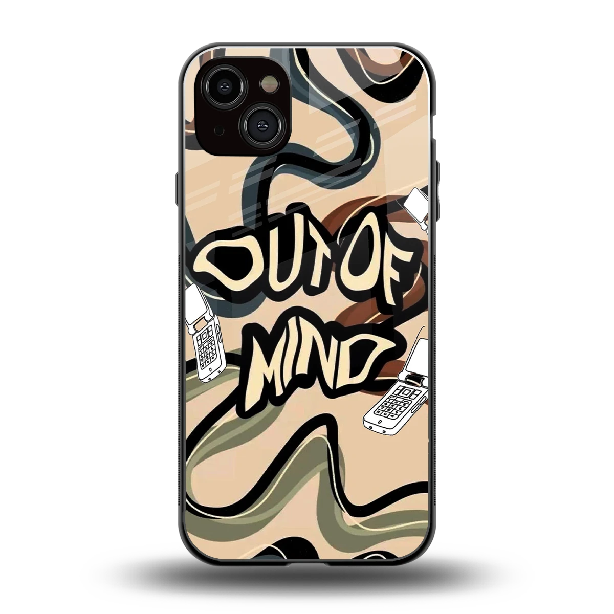 Outta Mind back phone cover | glass case for iphone 15 plus