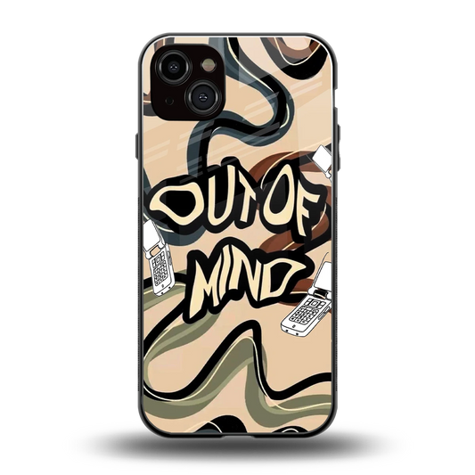Outta Mind back phone cover | glass case for iphone 15 plus