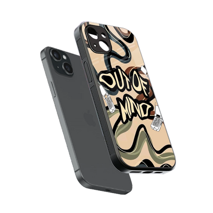 Outta Mind sleek iphone 14 plus cover with tempered glass back and TPU edges