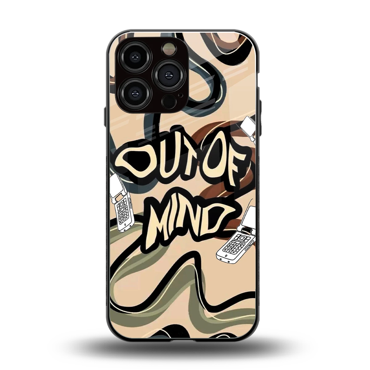 Outta Mind back phone cover | glass case for iphone 15 pro max